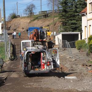 März 2014 - Die Bauarbeiten sind schon in vollem Gang